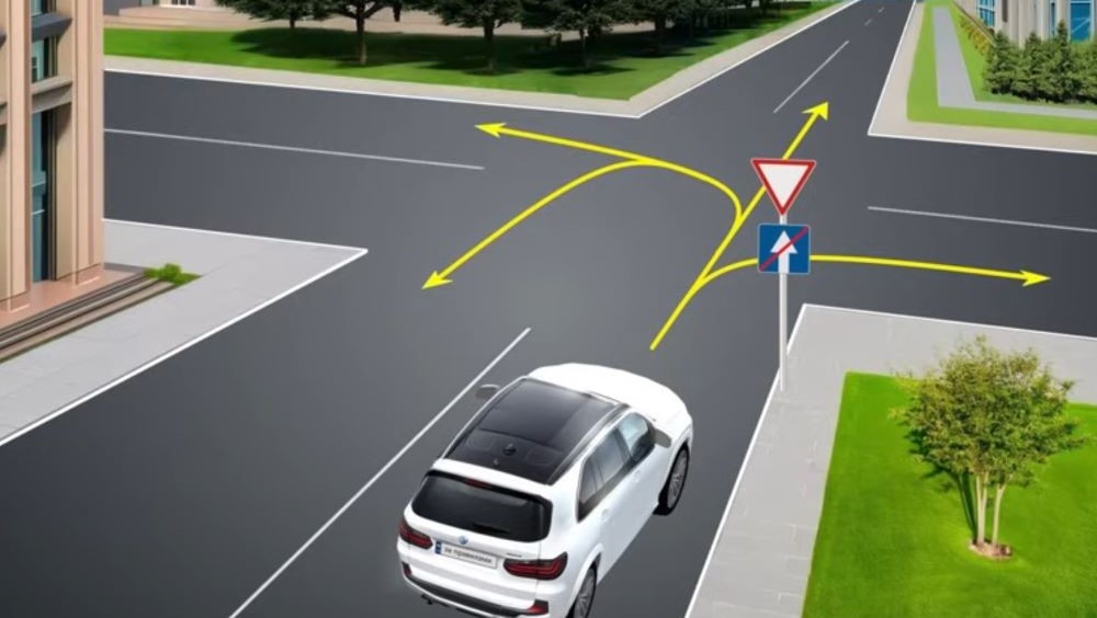 Експрес-тест з ПДР — куди може їхати авто на перехресті - фото 1