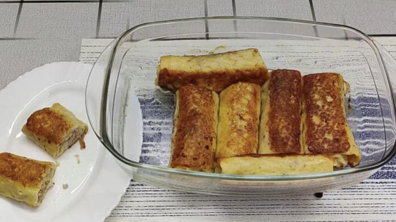 простий рецепт домашніх млинців з м’ясом