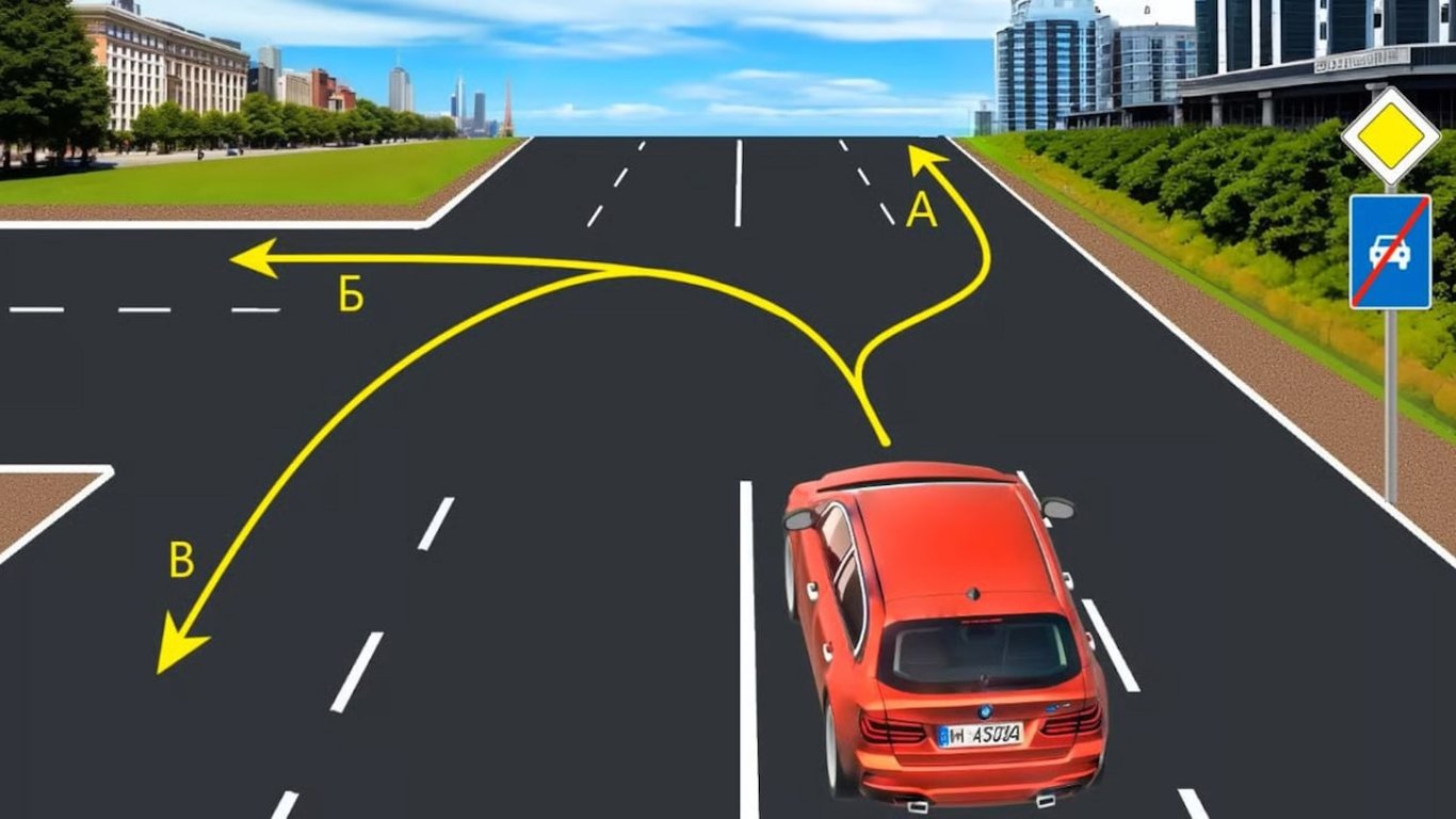 Тест ПДД для умных водителей: выберите разрешенное направление движения