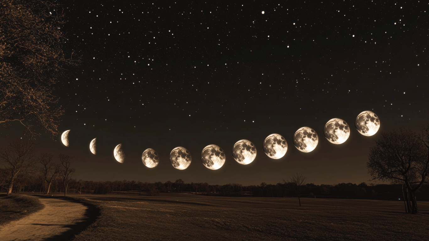 Різні фази Місяця