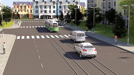 Широка дорога з трамвайними коліями — як правильно повернути ліворуч - 285x160
