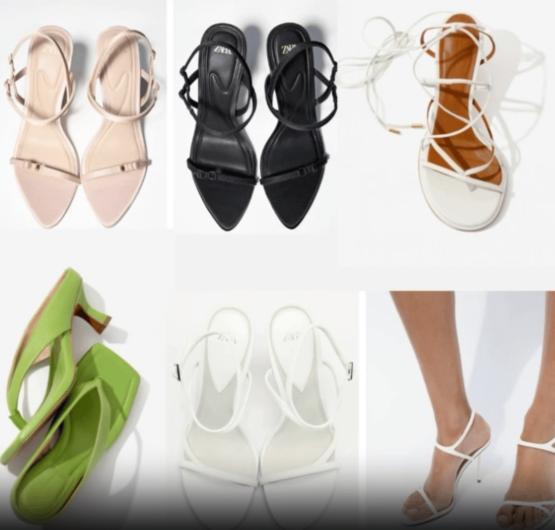 Минималистичные босоножки разных дизайнов