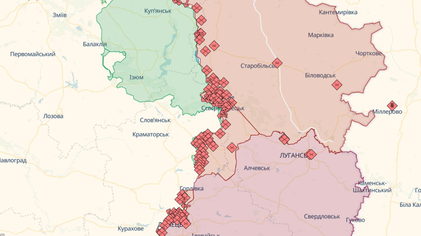 Онлайн-карты боевых действий в Украине на сегодня, 16 августа: DeepState, Liveuamap, ISW