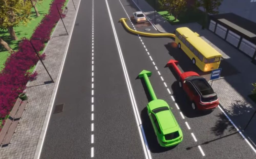 Важливий тест з ПДР — хто з водіїв має поступитися автобусу - фото 1