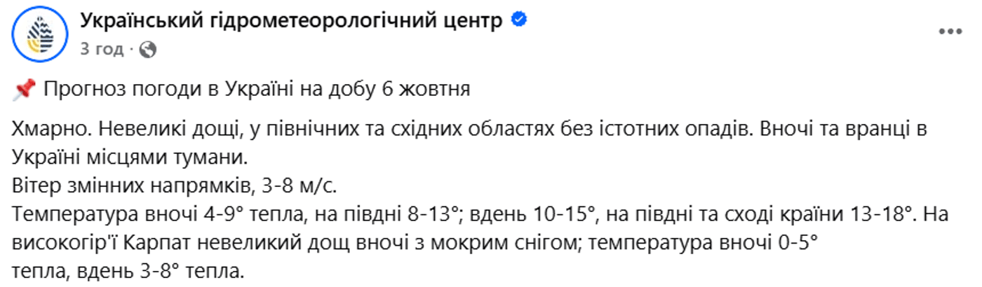 Погода в Україні