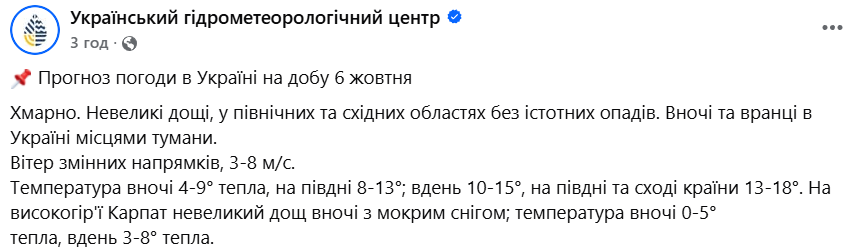 Погода в Україні