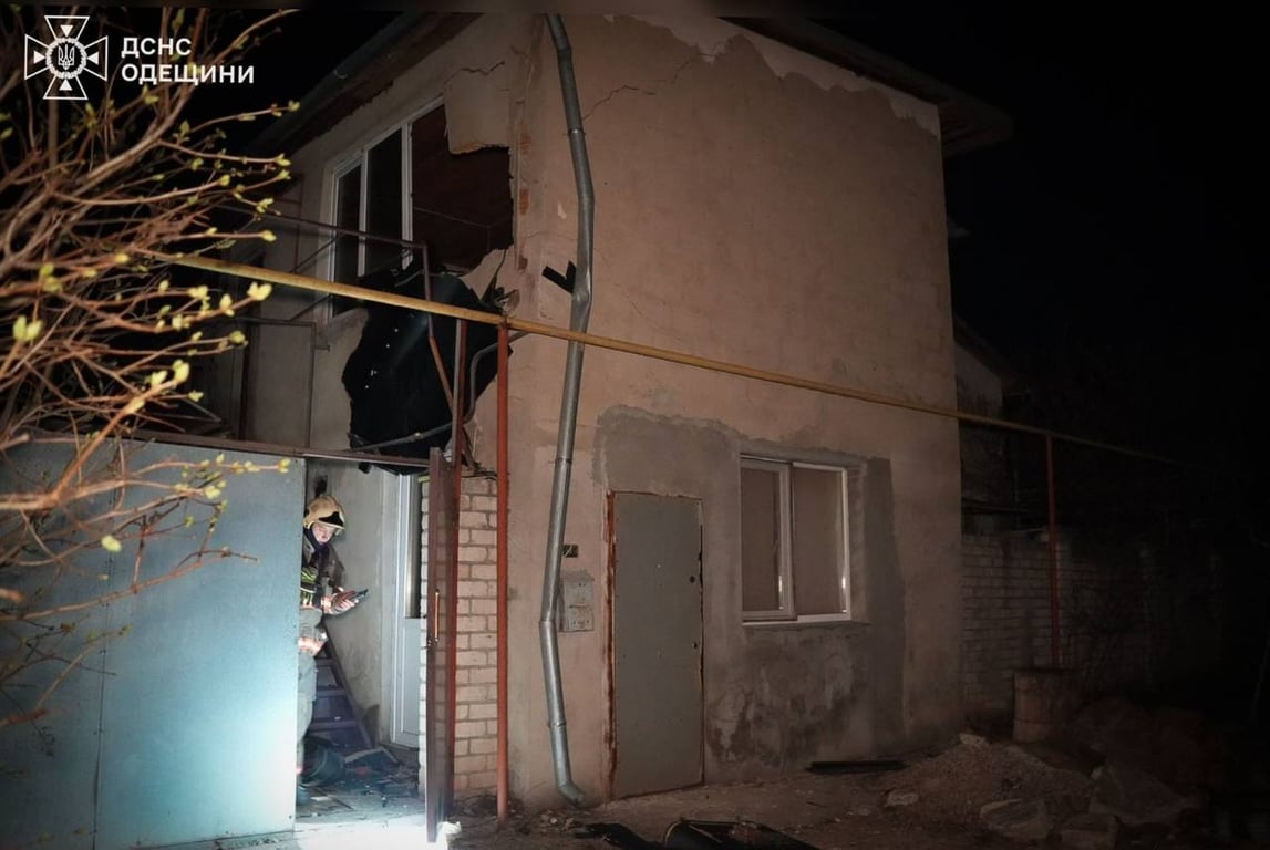 Пошкоджений дронами РФ будинок н6а Одещині