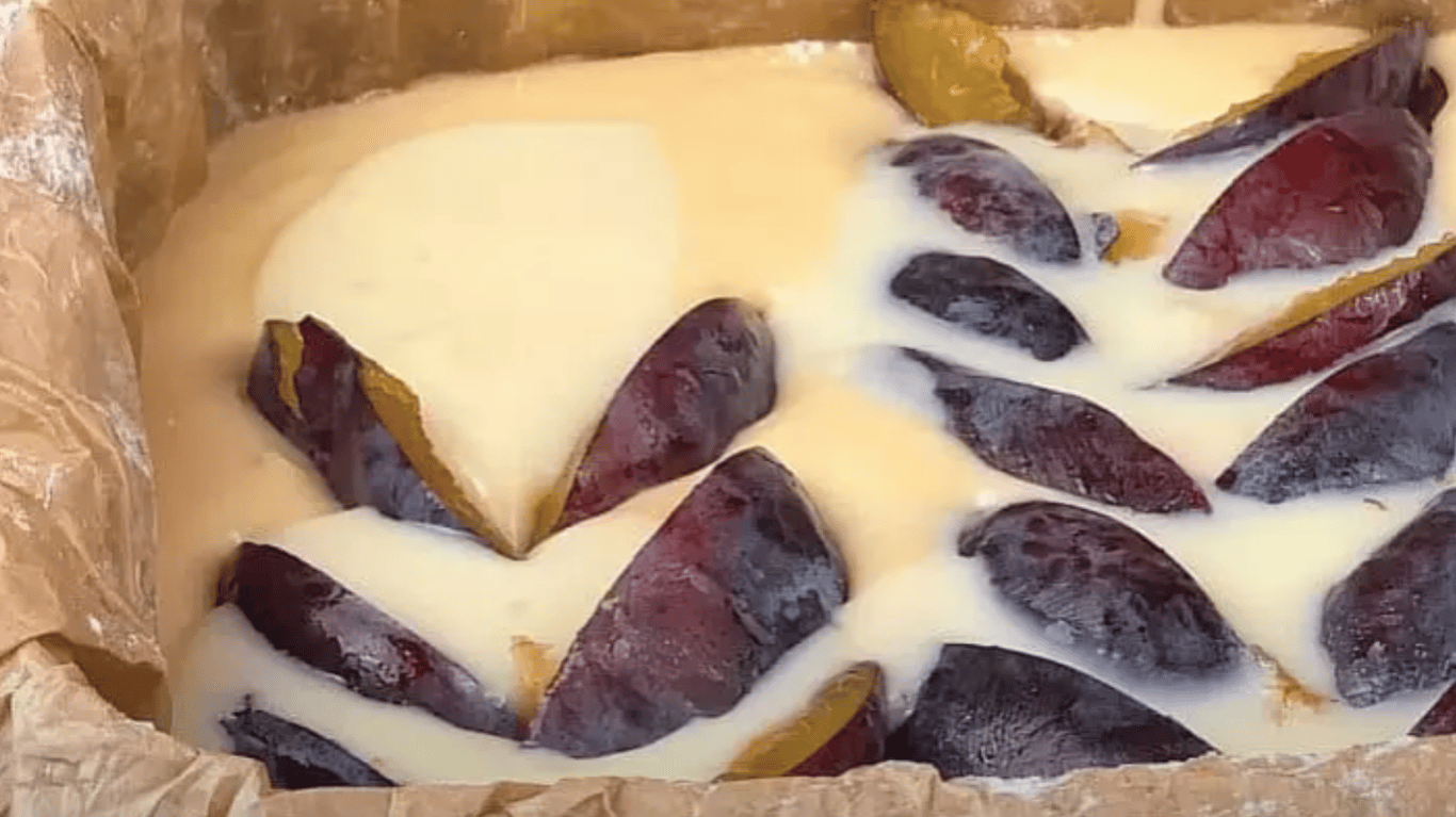 рецепт пирога зі сливами