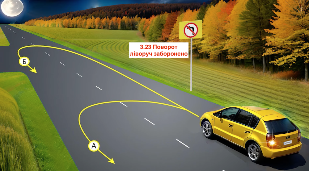 Тест з ПДР: який варіант розвороту дозволений?