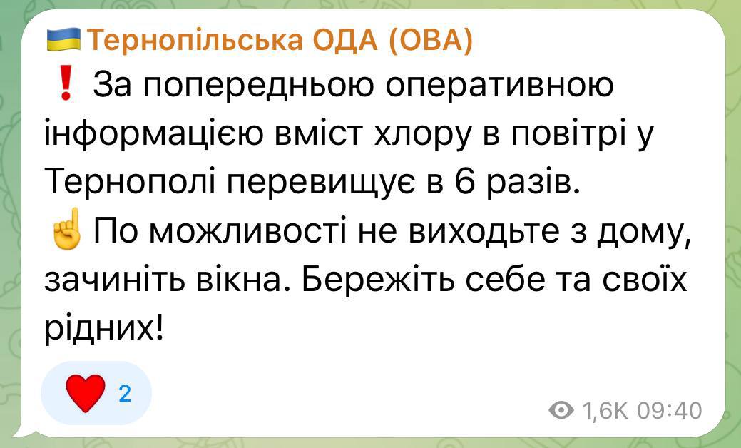 Тернопіль хлор