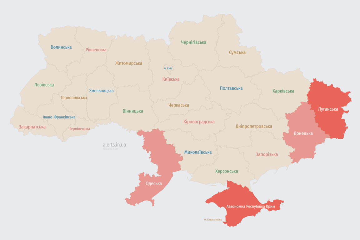 Карта повітряних тривог