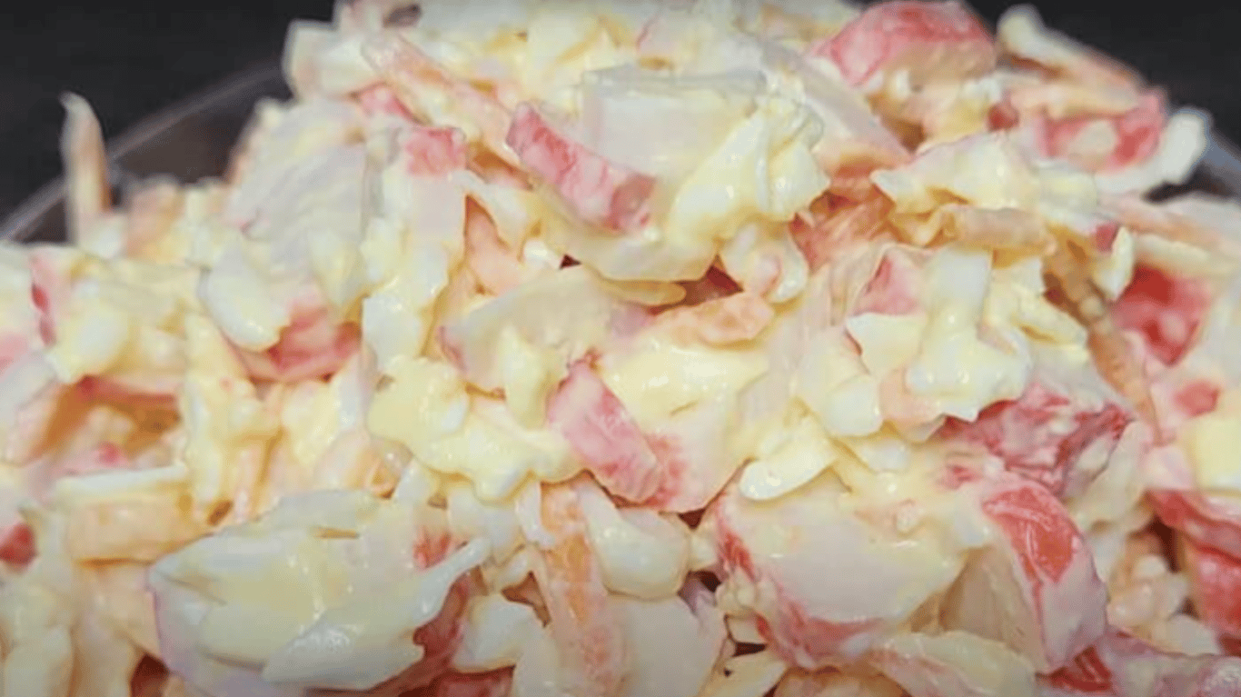 рецепт салату з крабовими паличками