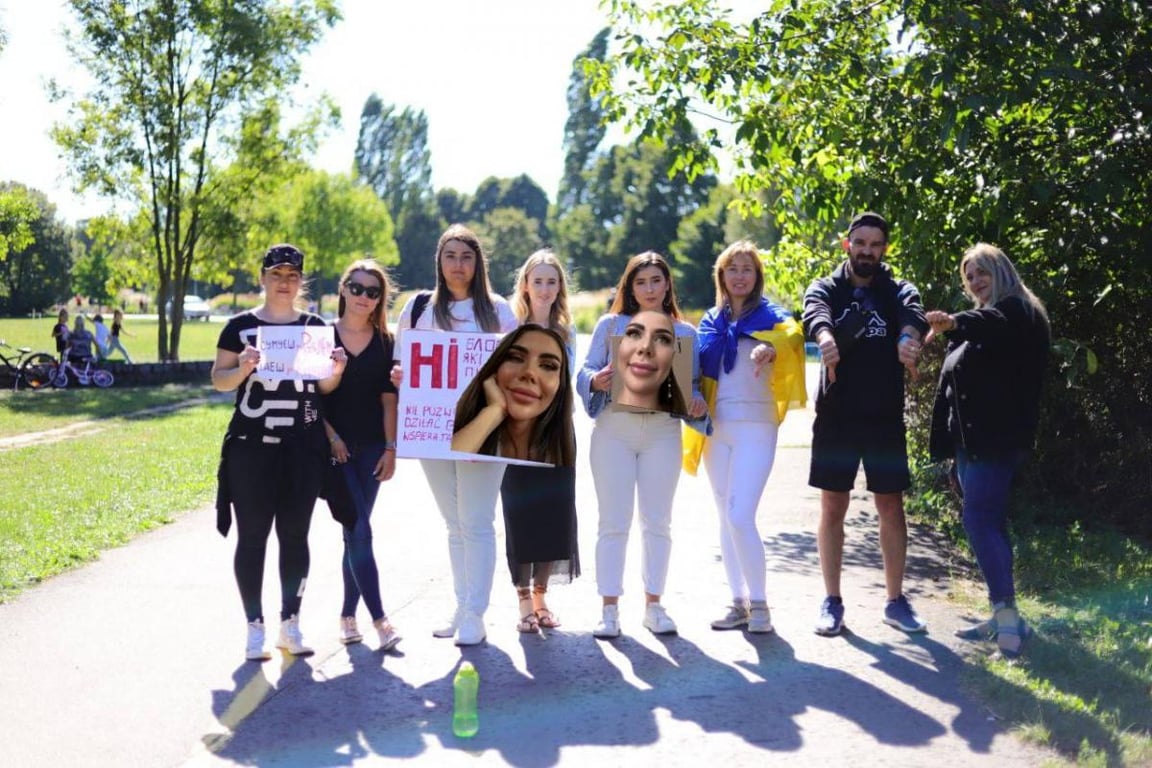 Митинг против Софии Стужук в Варшаве