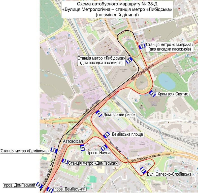 Движение наземного транспорта в Киеве