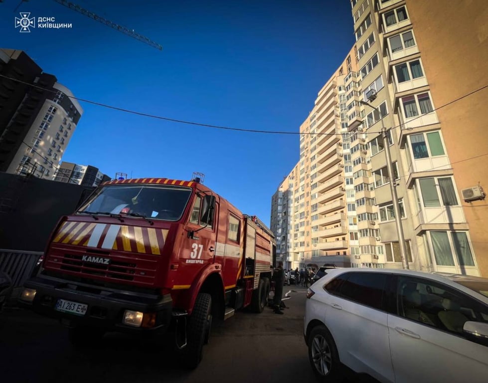 Пожар в многоэтажке Вышгорода