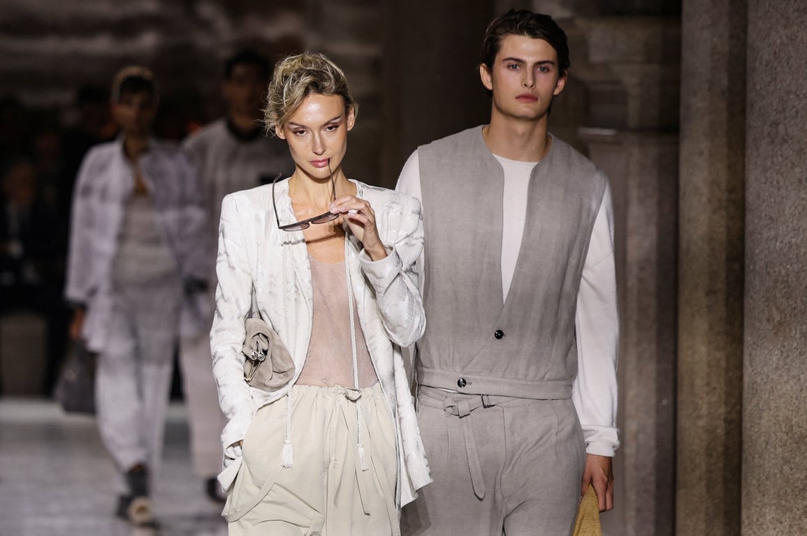 Giorgio Armani's 2026 collection shown in Milan