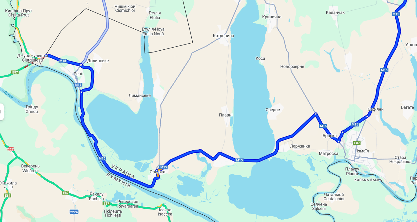 Затор в Рени