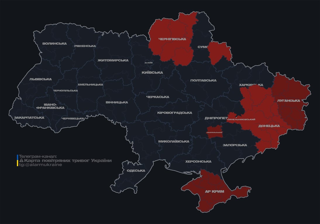 карта повітряних тривог