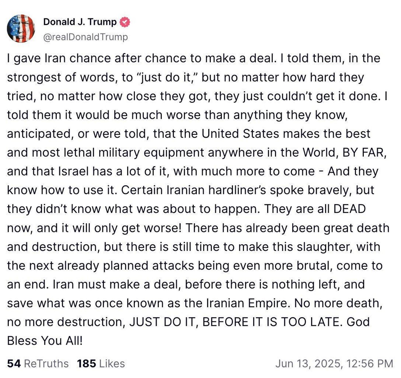 Трамп про Іран