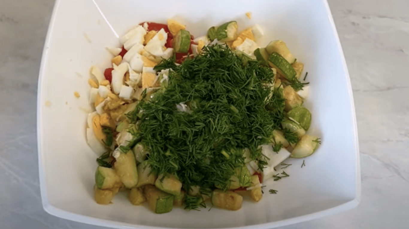 рецепт смачного салату з кабачками