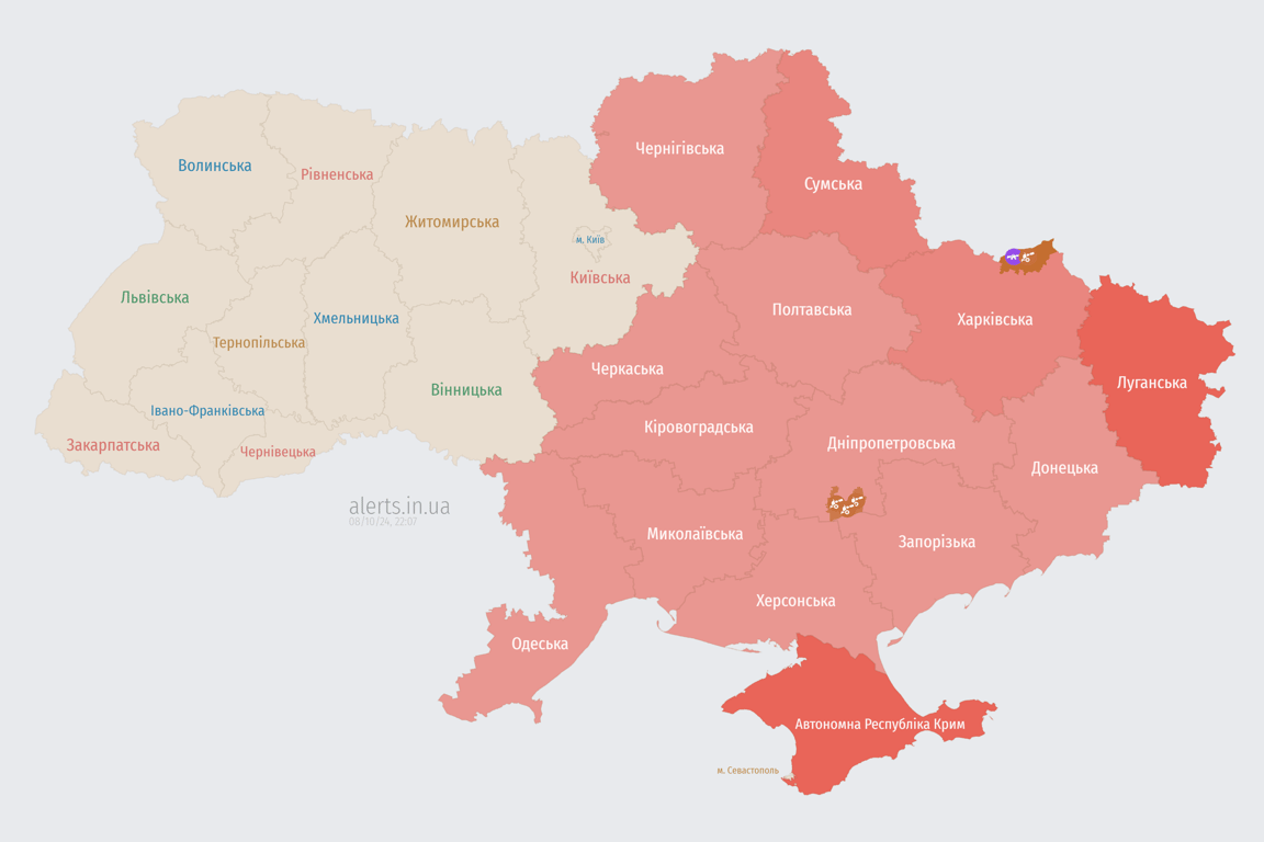Карта повітряних тривог