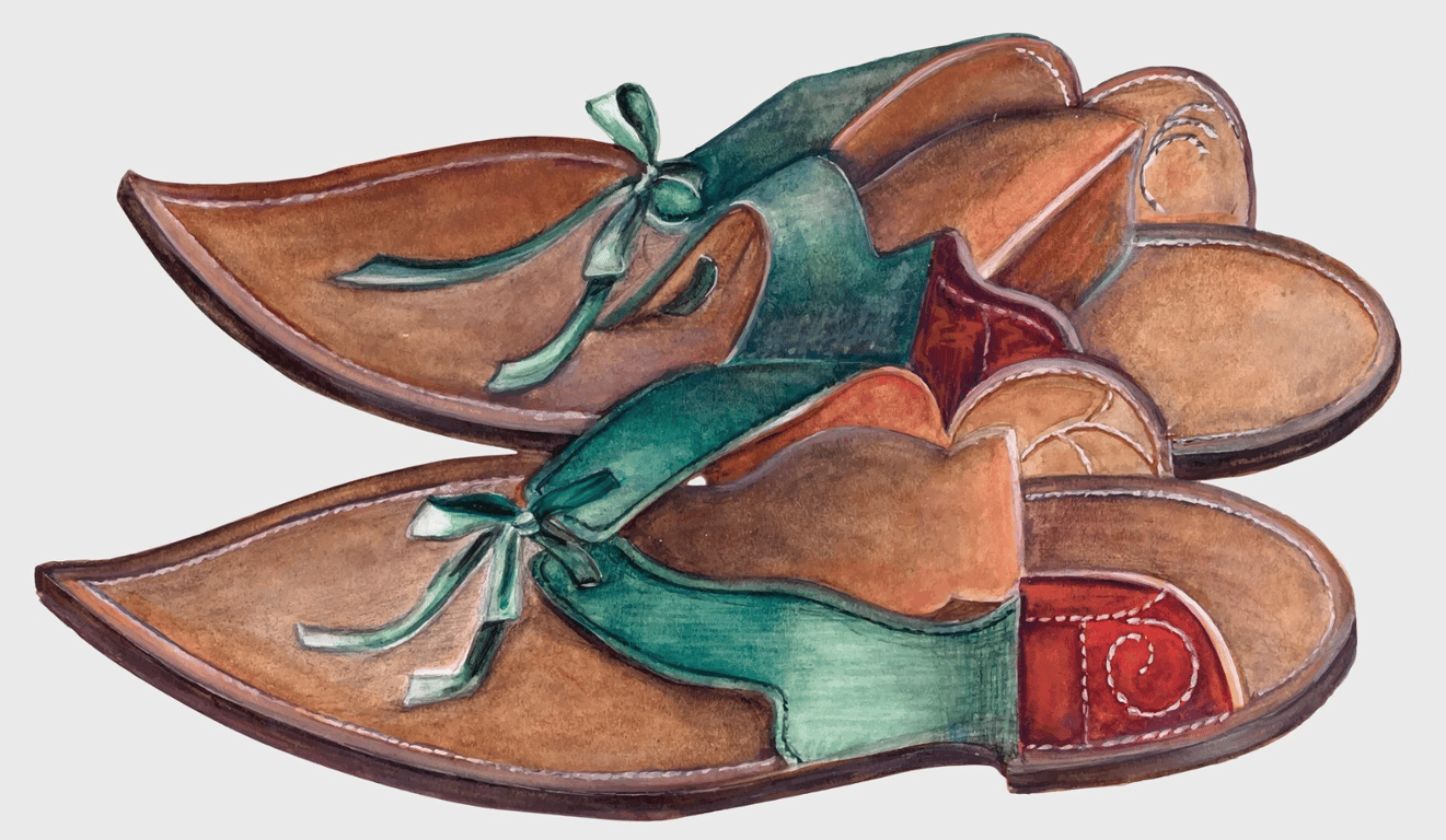 Раніше туфлі були одинаковими для обох ніг