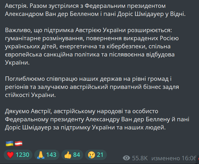 Зеленський обговорив з президентом Австрії підтримку України - фото 1