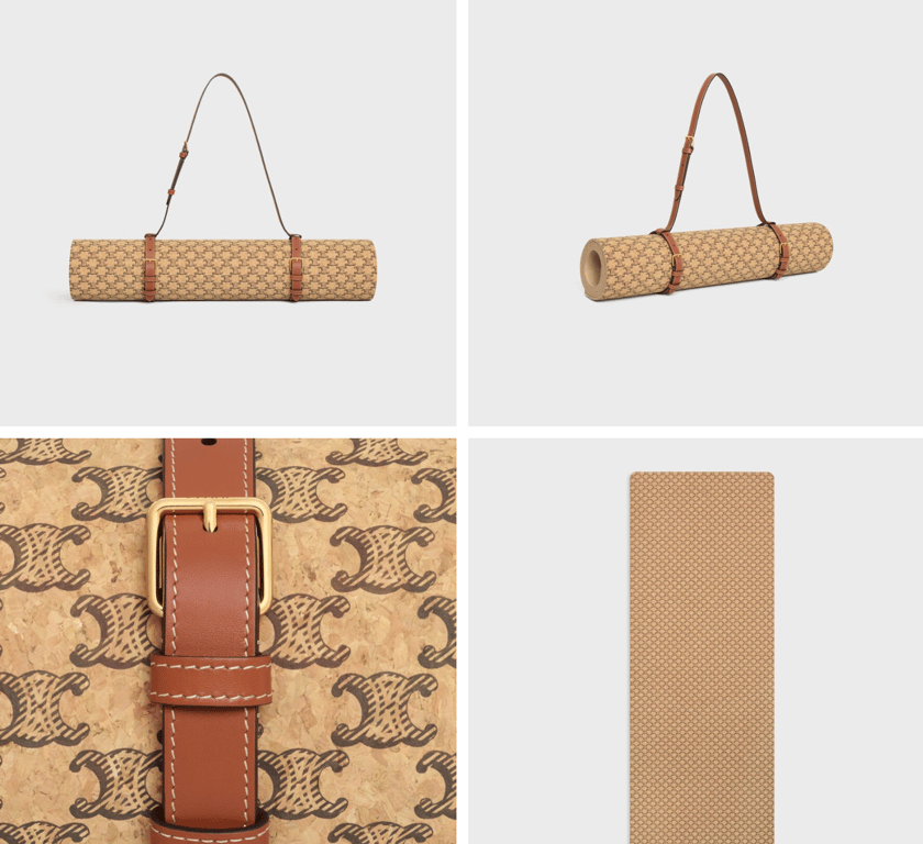 An unusual yoga mat with a delicate texture