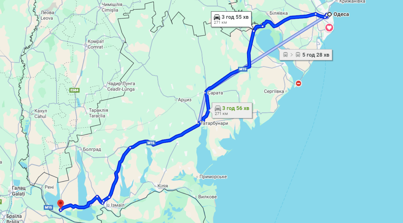 Затори на трасі Одеси-Рені