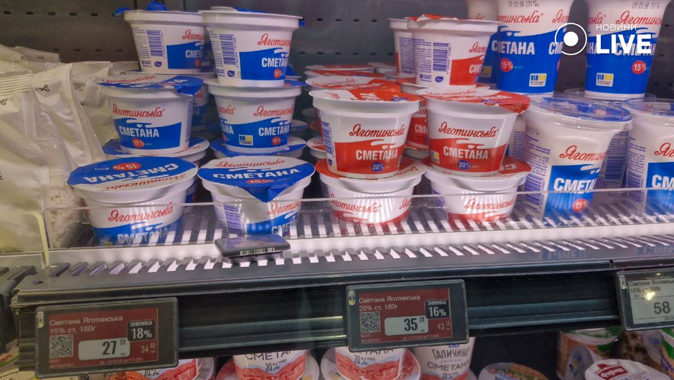 Ціни на молочні продукти в Одесі