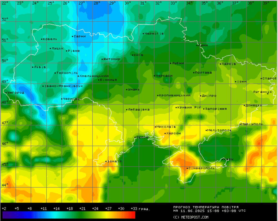 Погода в Україні 11 червня