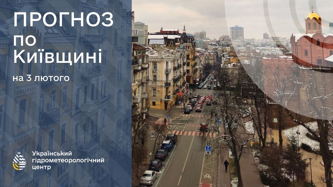 погода на Київщині 3 лютого