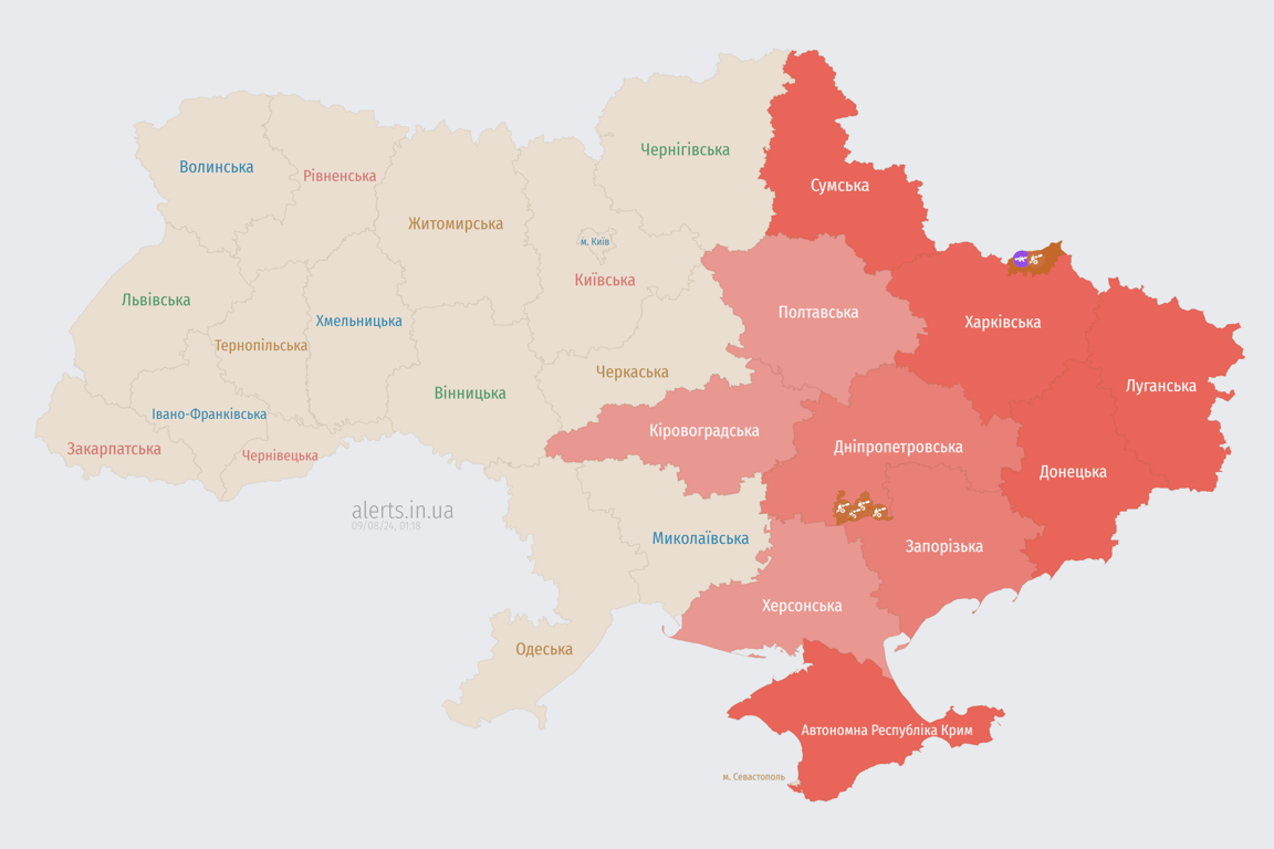Ворожий обстріл ударними безпілотниками України зараз 9 серпня