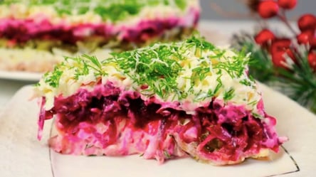 Салат с курицей и свеклой "Камелия" — простые продукты, вкус вау - 285x160