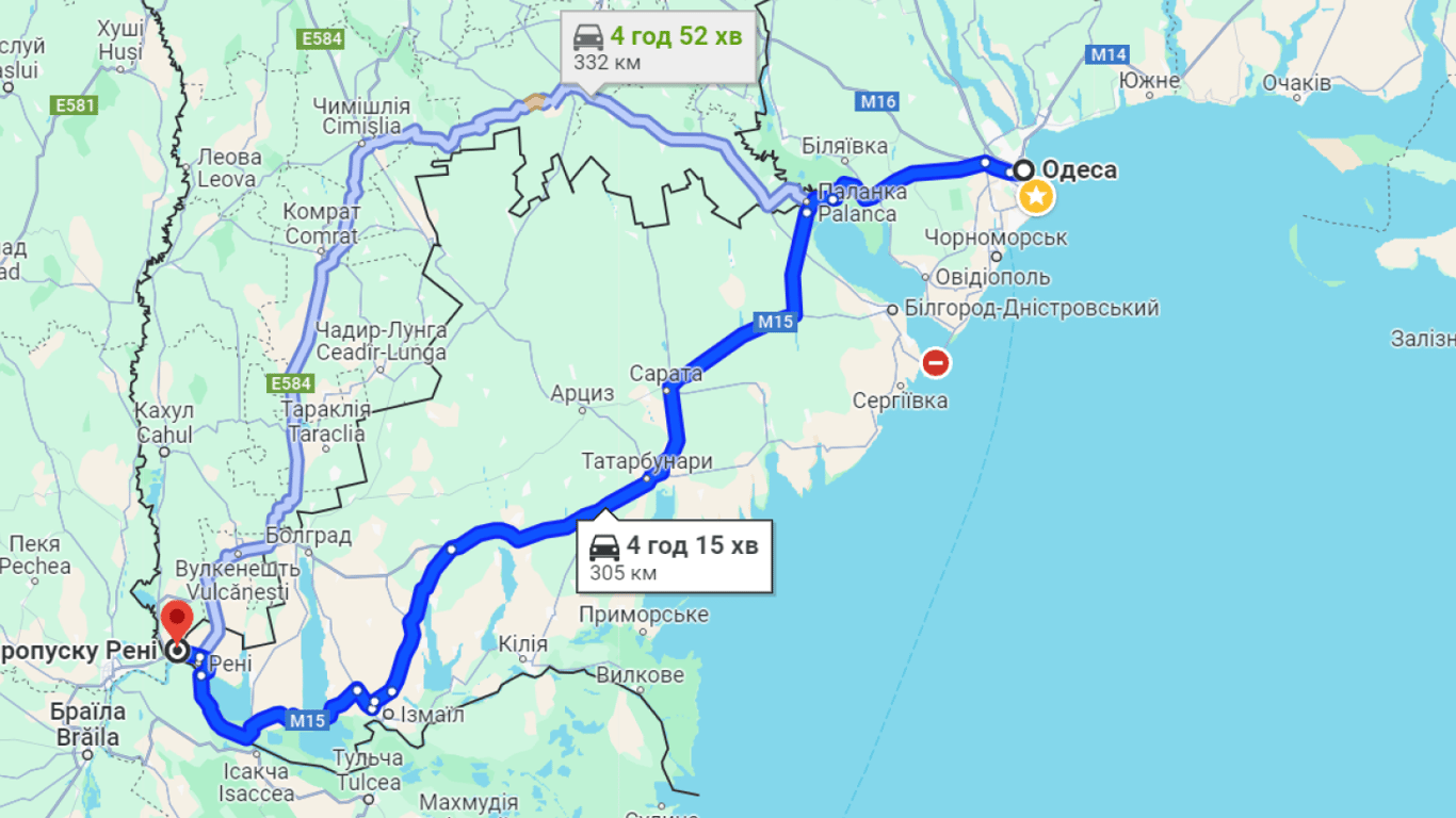 Пробки на трассе Одесса — Рени сегодня утром, 4 августа