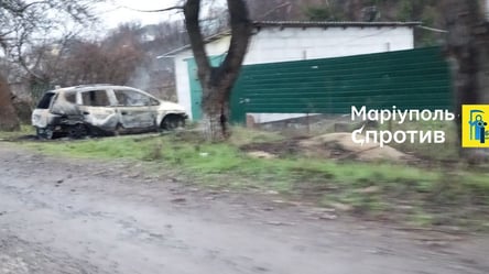 В Мариуполе партизаны подорвали автомобиль с российским офицером - 285x160