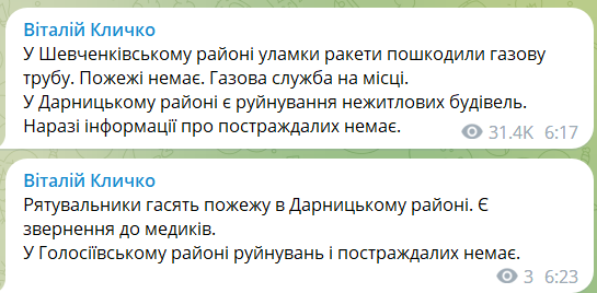 Наслідки атаки на Київ