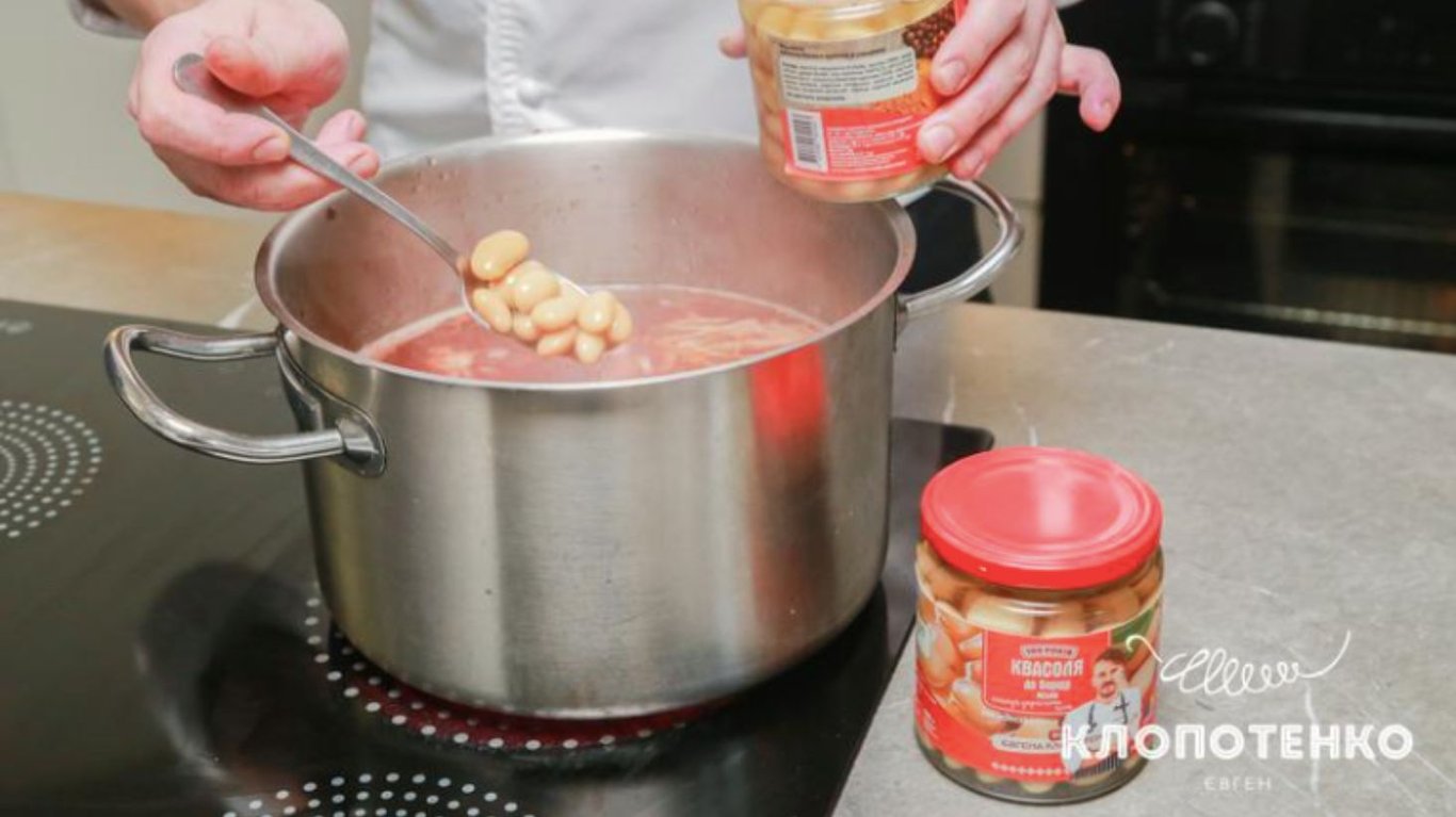 як приготувати борщ з квасолею