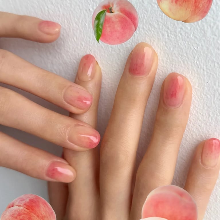 peach skin nails