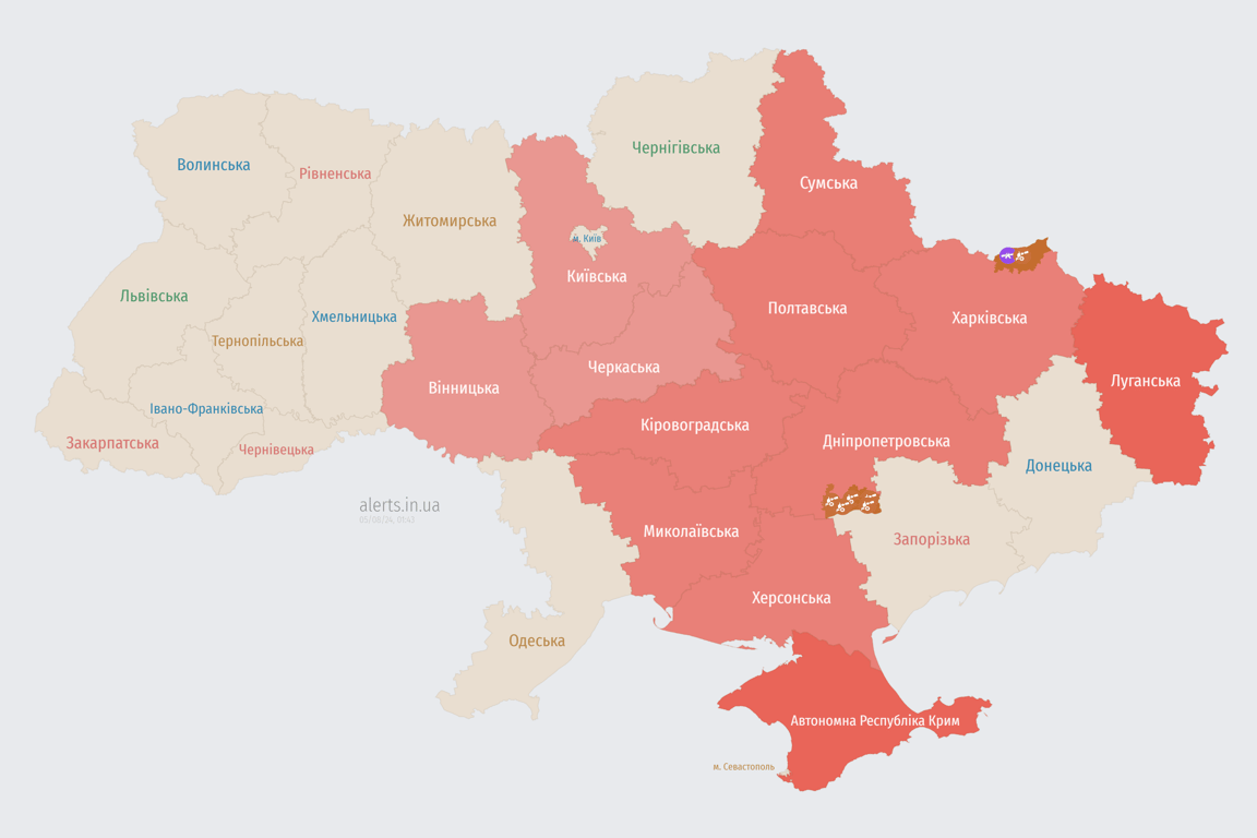 Ворожа атака Росії на Україну сьогодні, 5 серпня