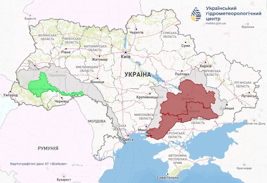 Попередження про паводки в Україні 13 червня 
