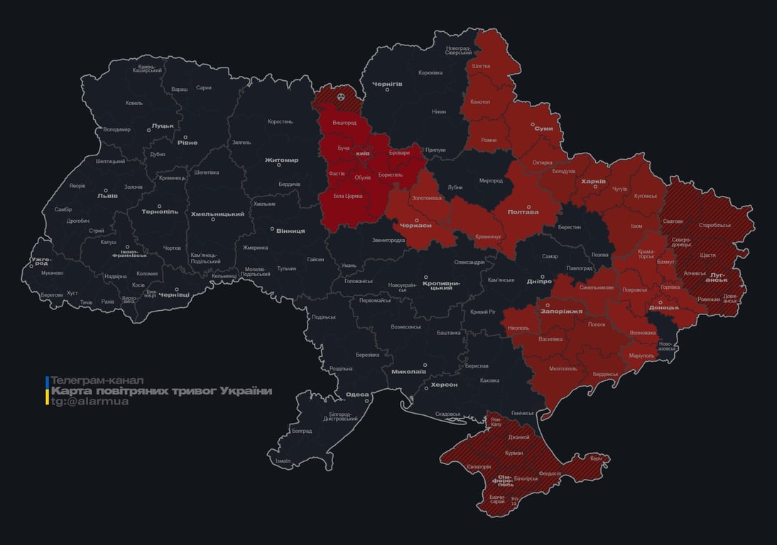 Воздушная тревога ночью 28 июля 2026 года