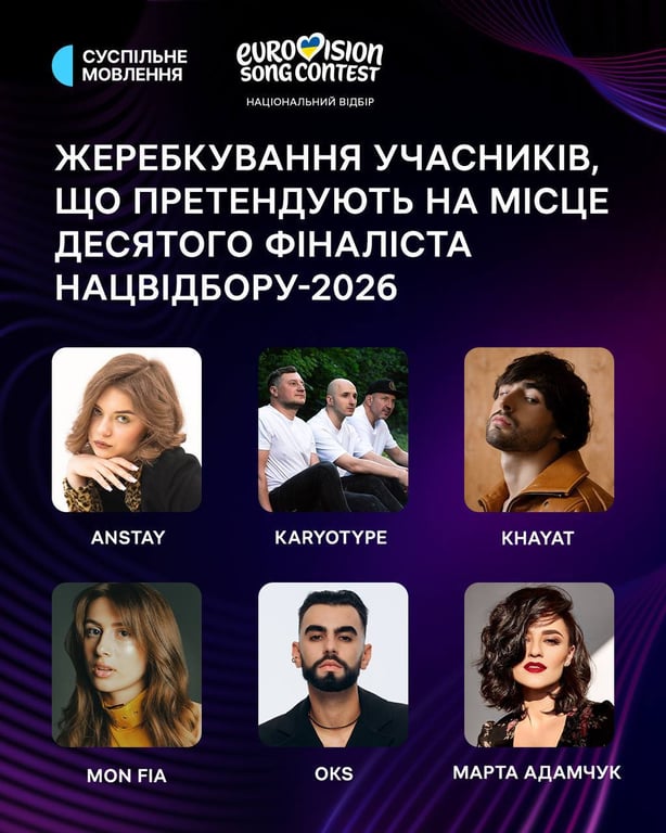 Можливі учасники фіналу Нацвідбору на Євробачення