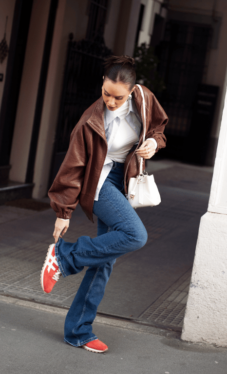 Suede sneakers go with everything