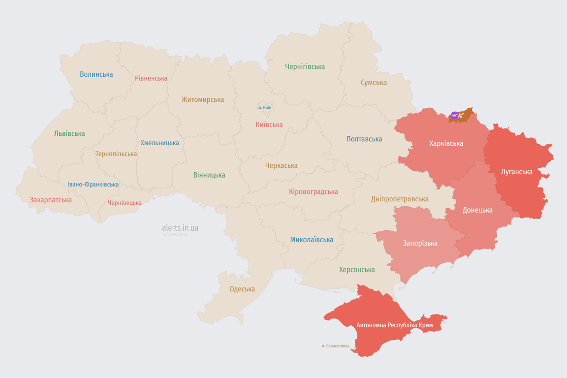 Карта повітряних тривог