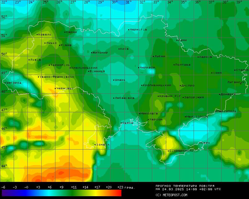 погода в Україні на березень