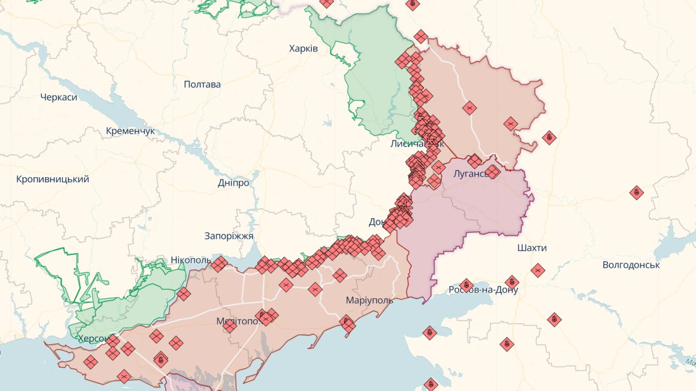 Онлайн-карти бойових дій в Україні на 17 липня: DeepState, Liveuamap, ISW