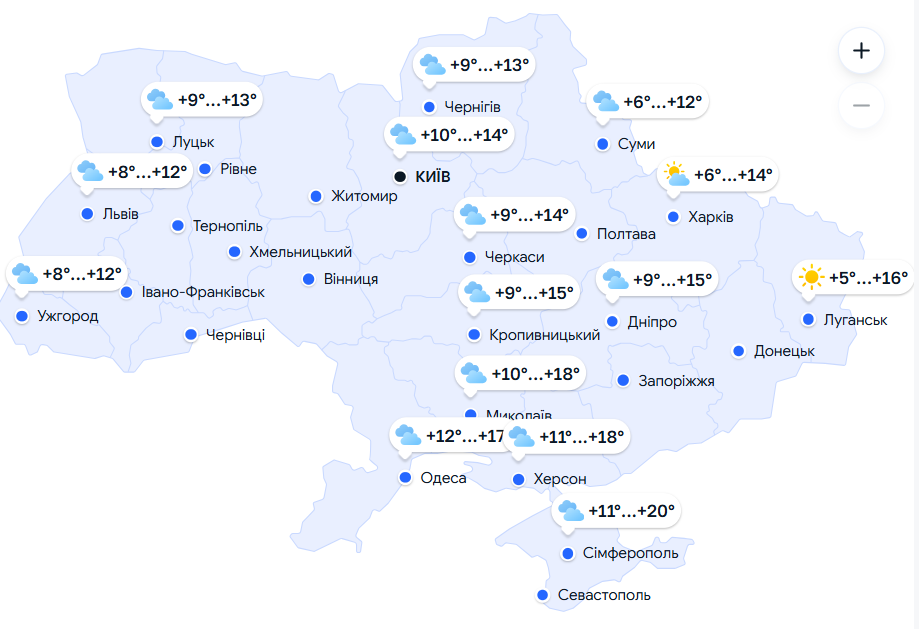 Погода в Украине