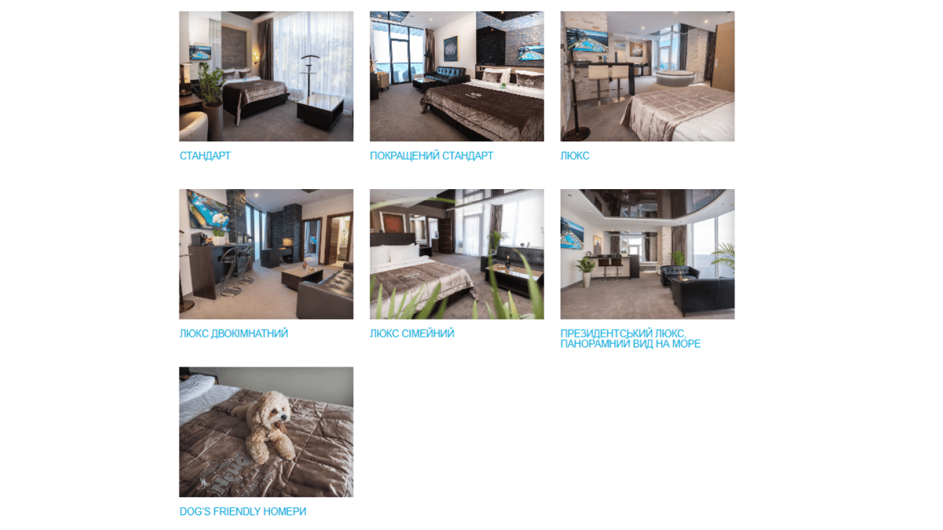 Номери в NEMO Hotel Resort & SPA. Фото: скріншот odessa.nemohotels.com