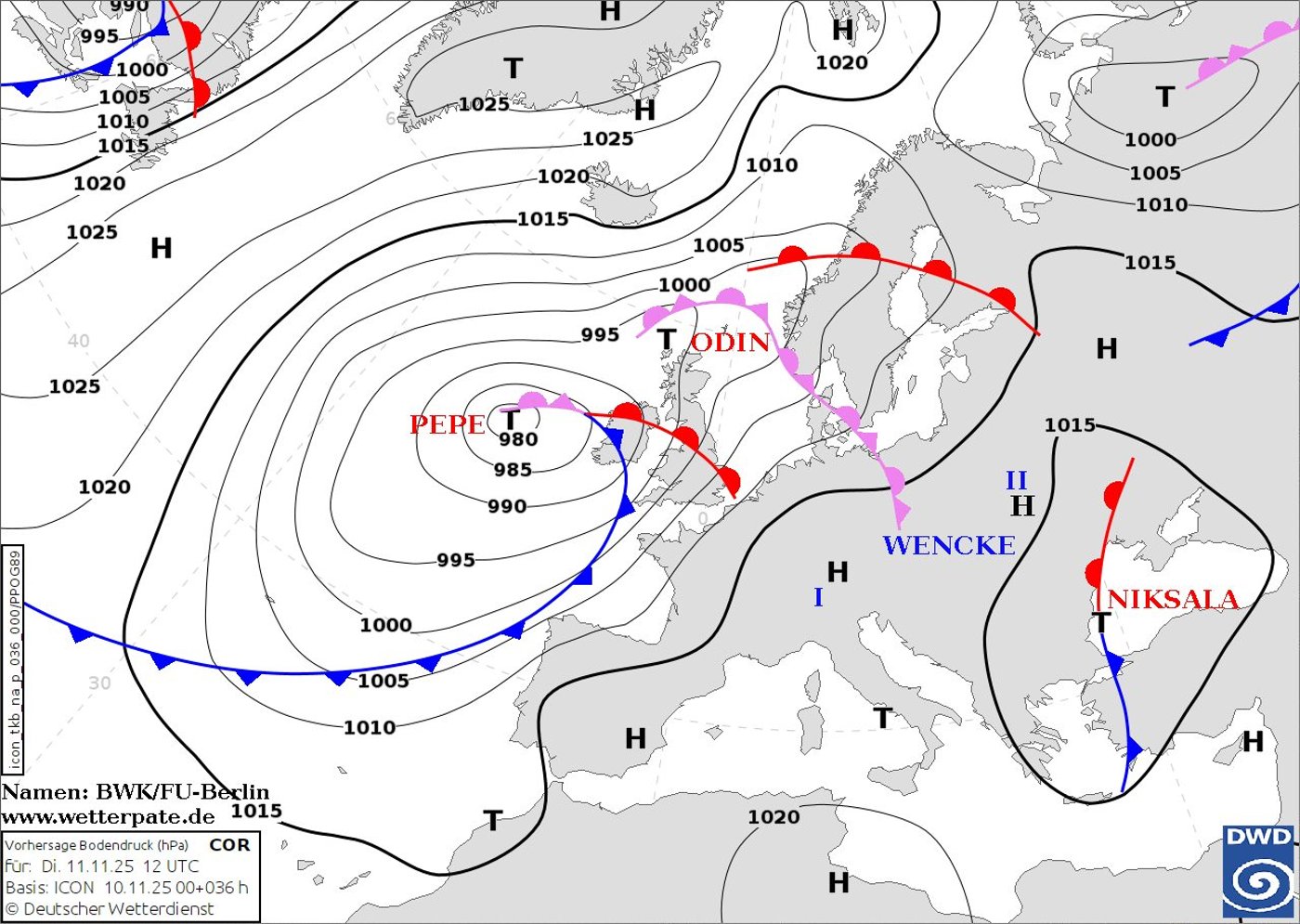Карта температур